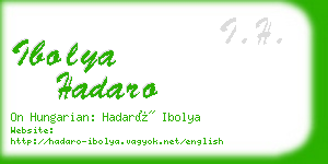 ibolya hadaro business card